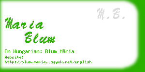 maria blum business card